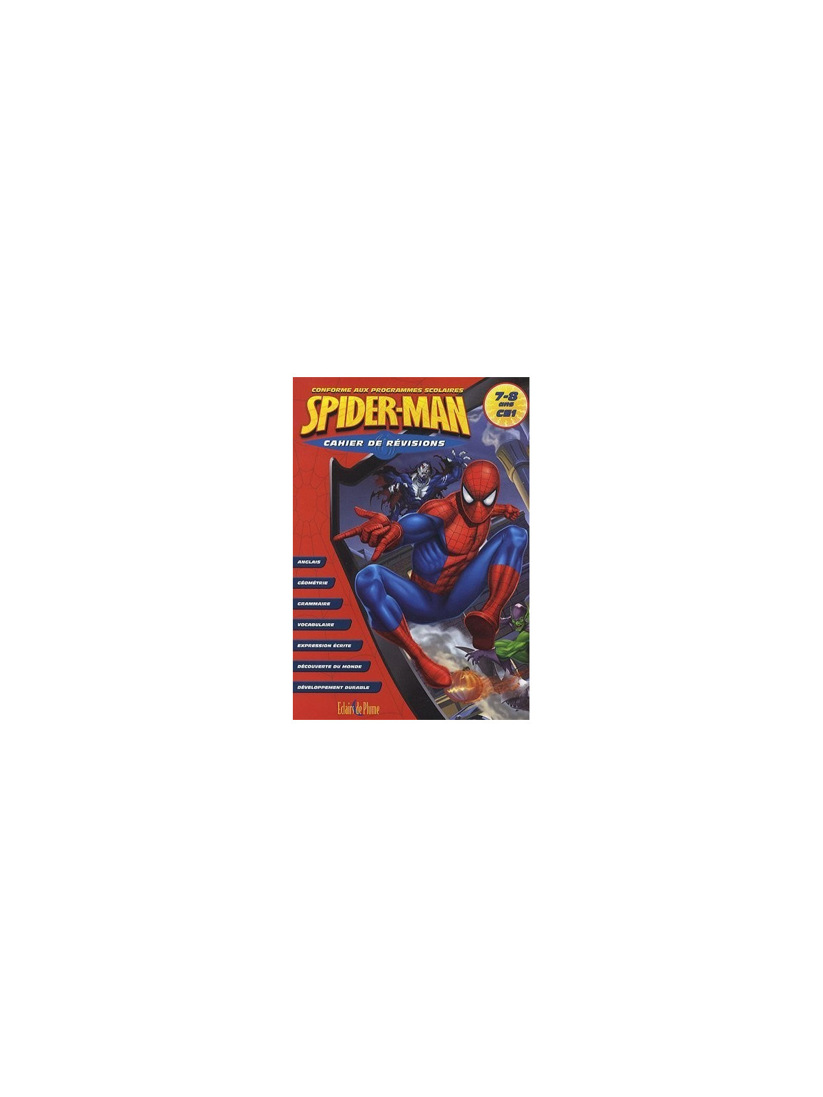 Cahier de révisions Spiderman - 7/8 ans CE1 - Mystik-Boutique.fr