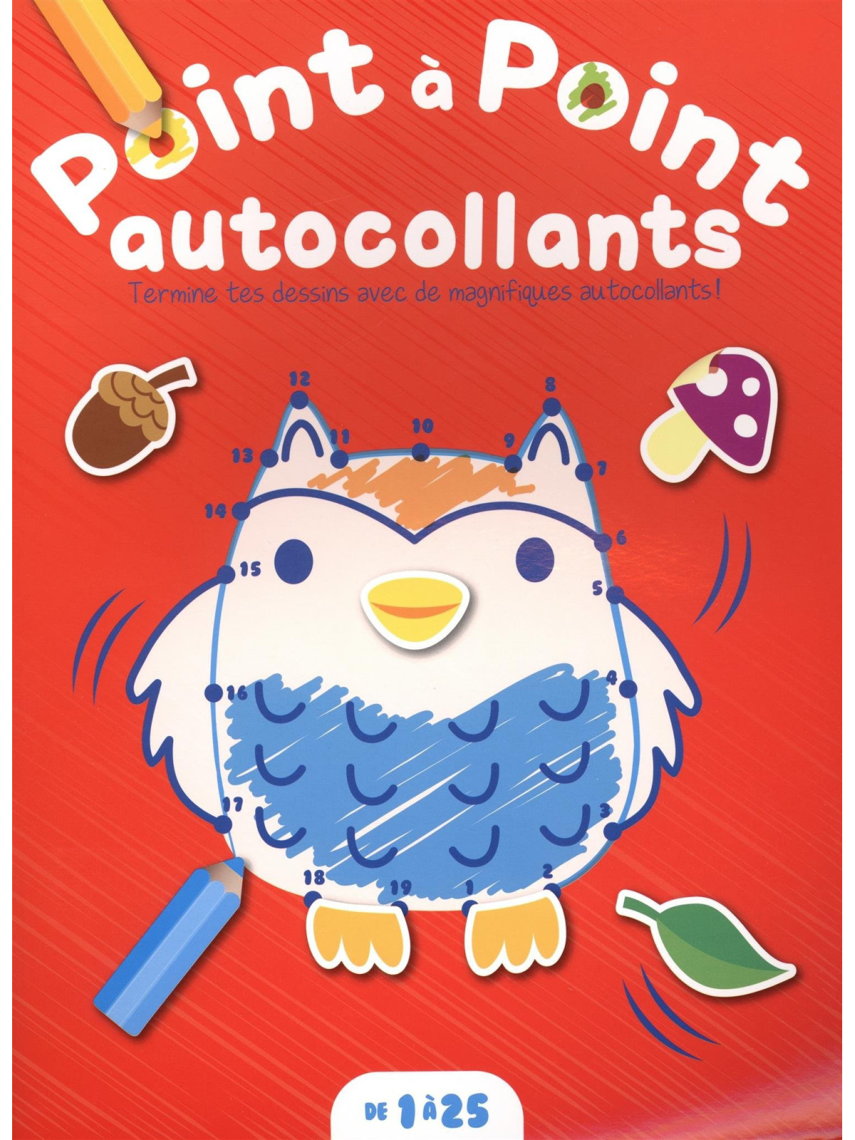 Point à point autocollants - De 1 à 25 (rouge)