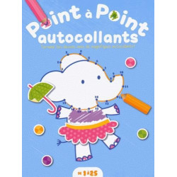 Point à point autocollants - De 1 à 25 (bleu)