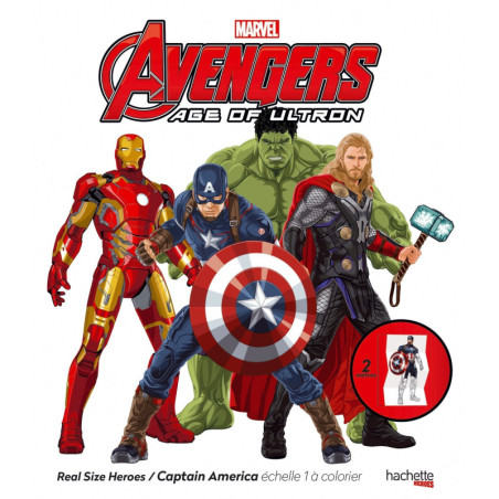 Avengers, Age of Ultron - Real Size Heroes, Captain America échelle 1 à colorier