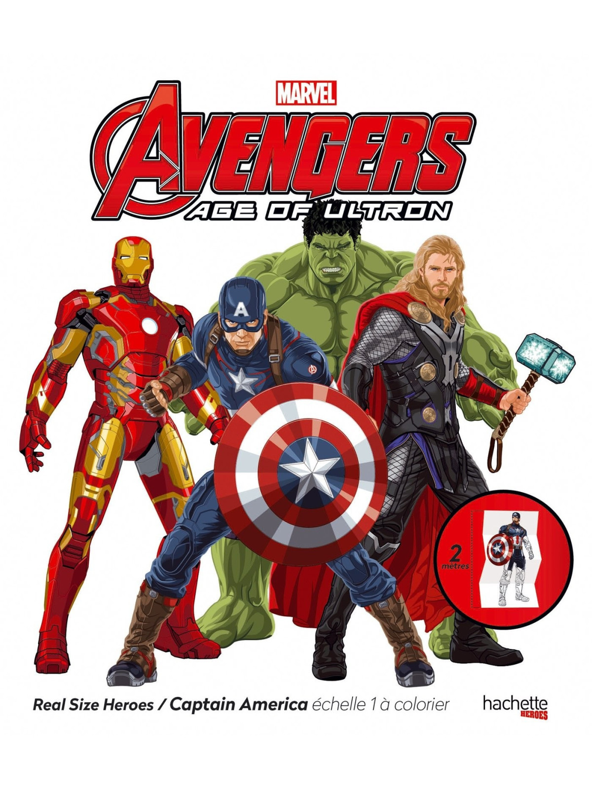 Avengers, Age of Ultron - Real Size Heroes, Captain America échelle 1 à colorier