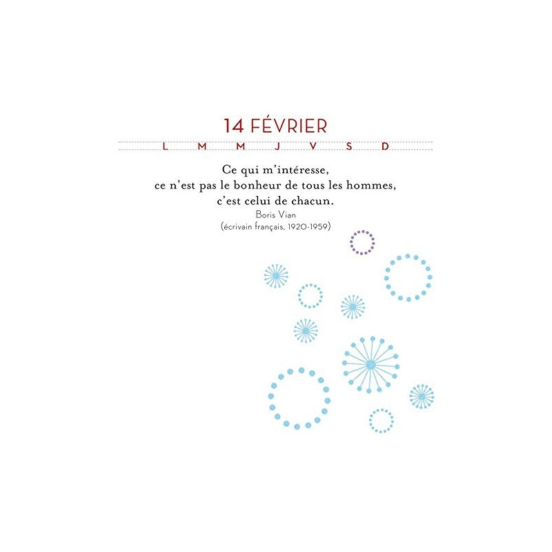 365 recettes de bonheur - Ephéméride perpétuelle