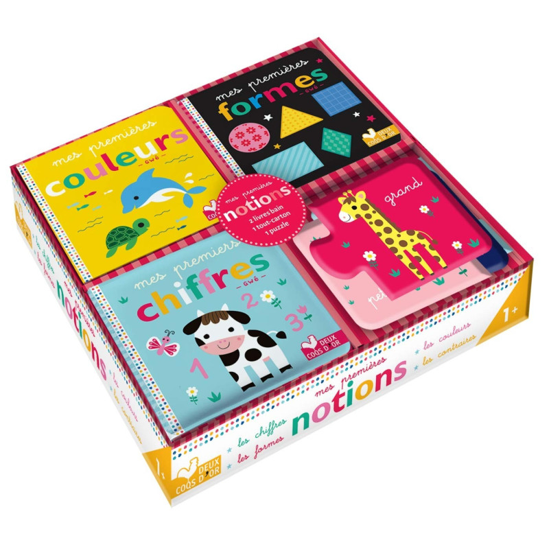 Mes premières notions - Avec 2 livres de bain, 1 tout carton, 1 puzzle