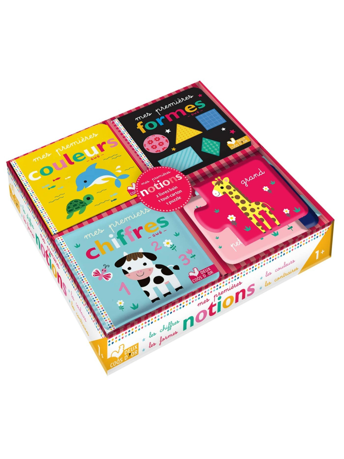 Mes premières notions - Avec 2 livres de bain, 1 tout carton, 1 puzzle