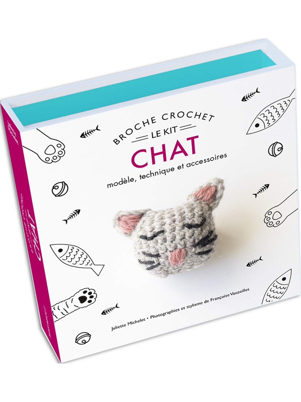 Broche crochet, le kit - Chat - Modèle, technique et accessoires
