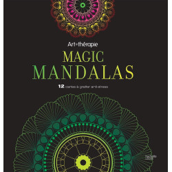 Art-Thérapie - Magic mandalas - 12 cartes à gratter anti-stress