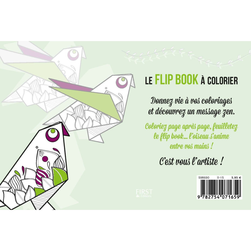 Mini message histoire d'un oiseau à colorier et à animer