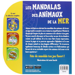 Les mandalas des animaux de la mer - De A à Z apprends l'alphabet et les noms des animaux en 5 langues