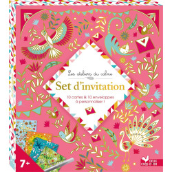 Les ateliers du calme - Set d'invitation - 10 cartes & 10 enveloppes à personnaliser !