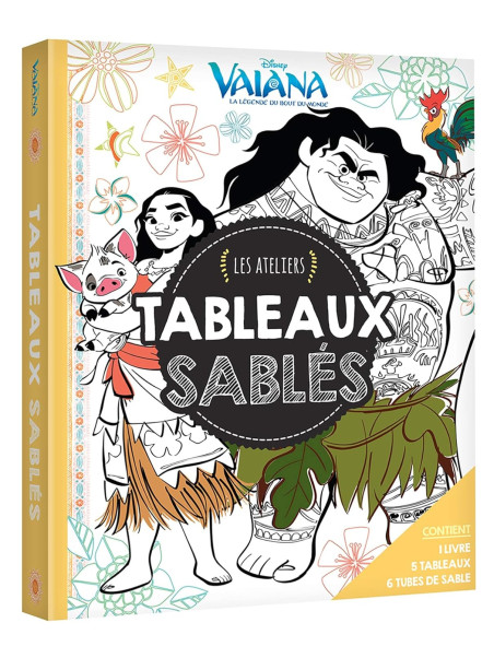 Vaiana, la légende du bout du monde - Les ateliers - Coloriages pailletés - 1 livres, 5 tableaux, 6 tubes de paillettes