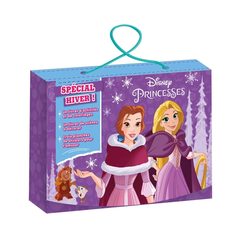 Valisette Disney Princesses - Spécial hiver ! 1 livre d'activités, 1 livret de décors, 3 planches de stickers