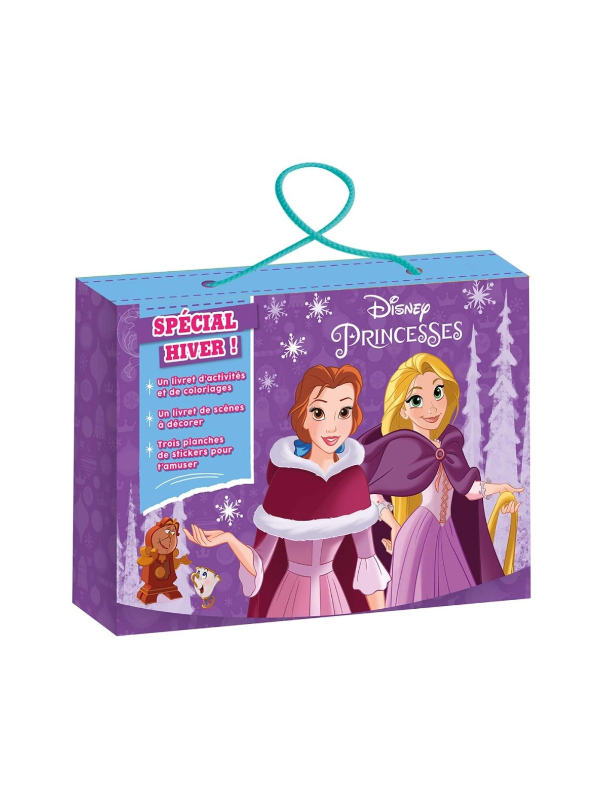 Valisette Disney Princesses - Spécial hiver ! 1 livre d'activités, 1 livret de décors, 3 planches de stickers