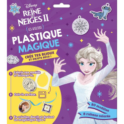 Disney - La Reine des Neiges II - Les ateliers - Plastique magique crée tes bijoux et objets déco !  20 modèles et 8 rubans colo