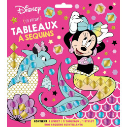 Disney - Les ateliers - Tableaux à sequins -  Contient 1 livret, 5 tableaux, 1 stylet, 500 sequins scintillants