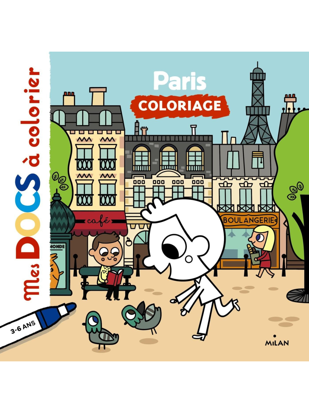 Mes docs à colorier - Paris - 4 - 7 ans - 8 pages en relief pour ne...