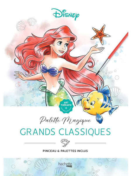 Art thérapie - Disney - Palette magique - Grands classiques - Pinceau & palettes inclus