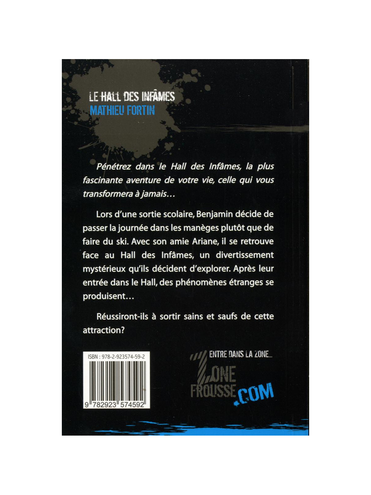 Zone frousse - Le hall des infâmes - Mystik-Boutique.fr, Librairie