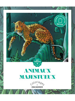 Art Thérapie - Coloriages à encadrer - Animaux majestueux - Cadre & accroche inclus