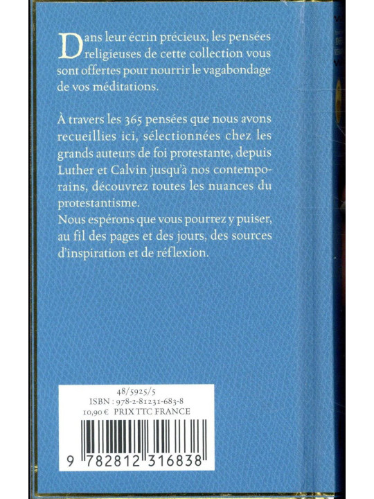 Petit recueil de pensées protestantes - Mystik-Boutique.fr, Librairie