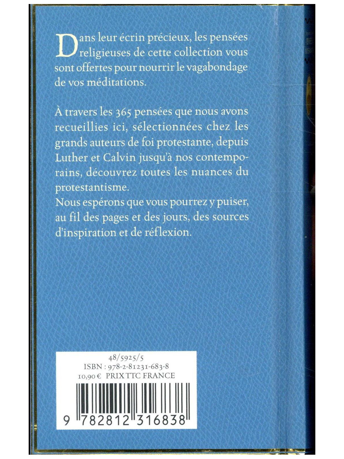 Petit recueil de pensées protestantes - Mystik-Boutique.fr, Librairie