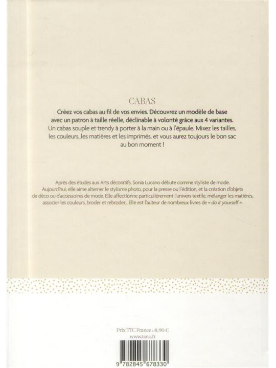 Cabas - 1 patron, 5 créations - Mystik-Boutique.fr, Librairie Discount