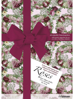 Roses - Papier cadeau fantaisie - 10 feuilles 50 x 70 cm