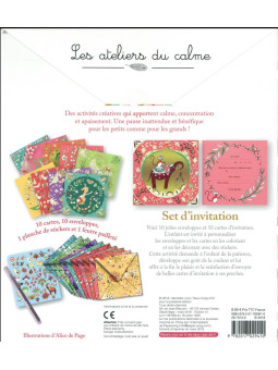 Les ateliers du calme - Set d'invitation - 10 cartes & 10 enveloppes à personnaliser !