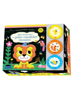 Coffret mes premières activités - Mes tableaux en pâte à modeler mousse - 4 tableaux, 3 pots