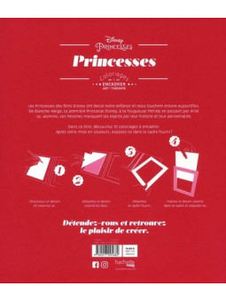 Art Thérapie - Coloriages à encadrer - Princesses -  Disney - Cadre & accroche inclus