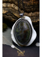 Collection Ranggawijaya - Pendentif en agate mousse d'Indonésie - Forme ovale 03