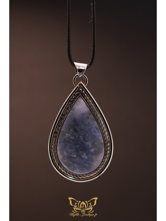Collection Ranggawijaya - Pendentif en sodalite d'Indonésie - Forme goutte 18