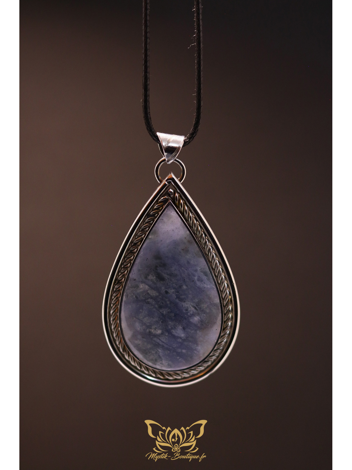 Collection Ranggawijaya - Pendentif en sodalite d'Indonésie - Forme goutte 18