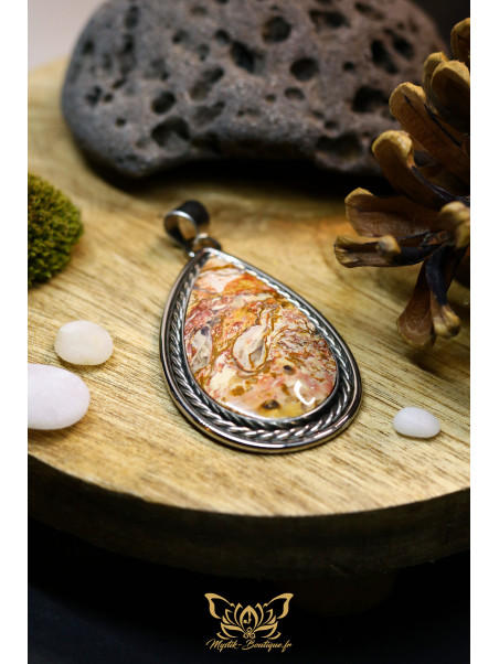 Pendentif palmier fossile goutte 24 – Ranggawijaya | Mystik Boutique