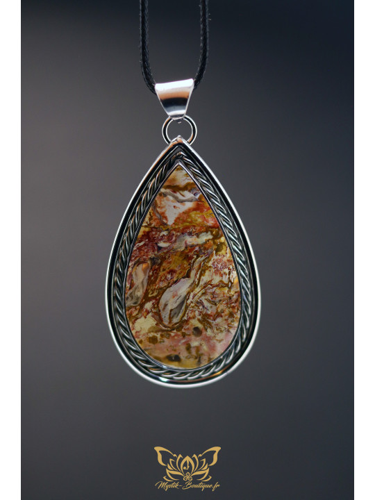 Pendentif palmier fossile goutte 24 – Ranggawijaya | Mystik Boutique
