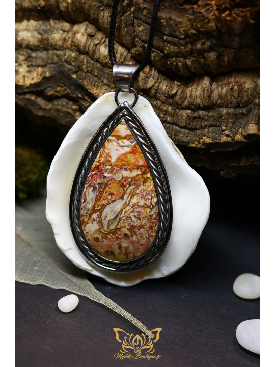 Pendentif palmier fossile goutte 24 – Ranggawijaya | Mystik Boutique