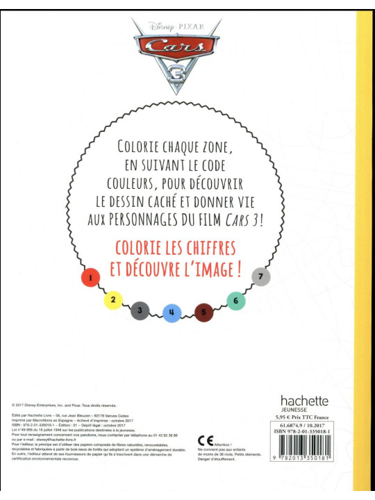 Cars 3 - Les Ateliers - Coloriages mystères