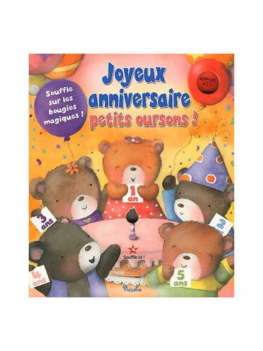 Joyeux anniversaire petits oursons ! Souffle sur les bougies magiques !