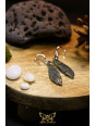 Boucles d'oreilles artisanales en marcassite - Accroches en laiton plaqué platine