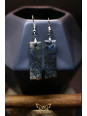 Boucles d'oreilles artisanales en marcassite - Accroches en cuivre plaqué argent 925