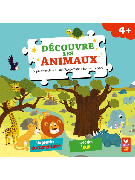 Coffret Découvre les animaux - Un premier documentaire avec des jeux et un puzzle de 35 pièces