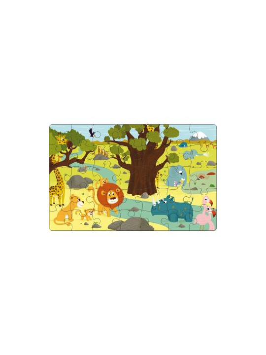 Coffret Découvre les animaux - Un premier documentaire avec des jeux et un puzzle de 35 pièces