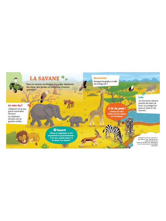 Coffret Découvre les animaux - Un premier documentaire avec des jeux et un puzzle de 35 pièces