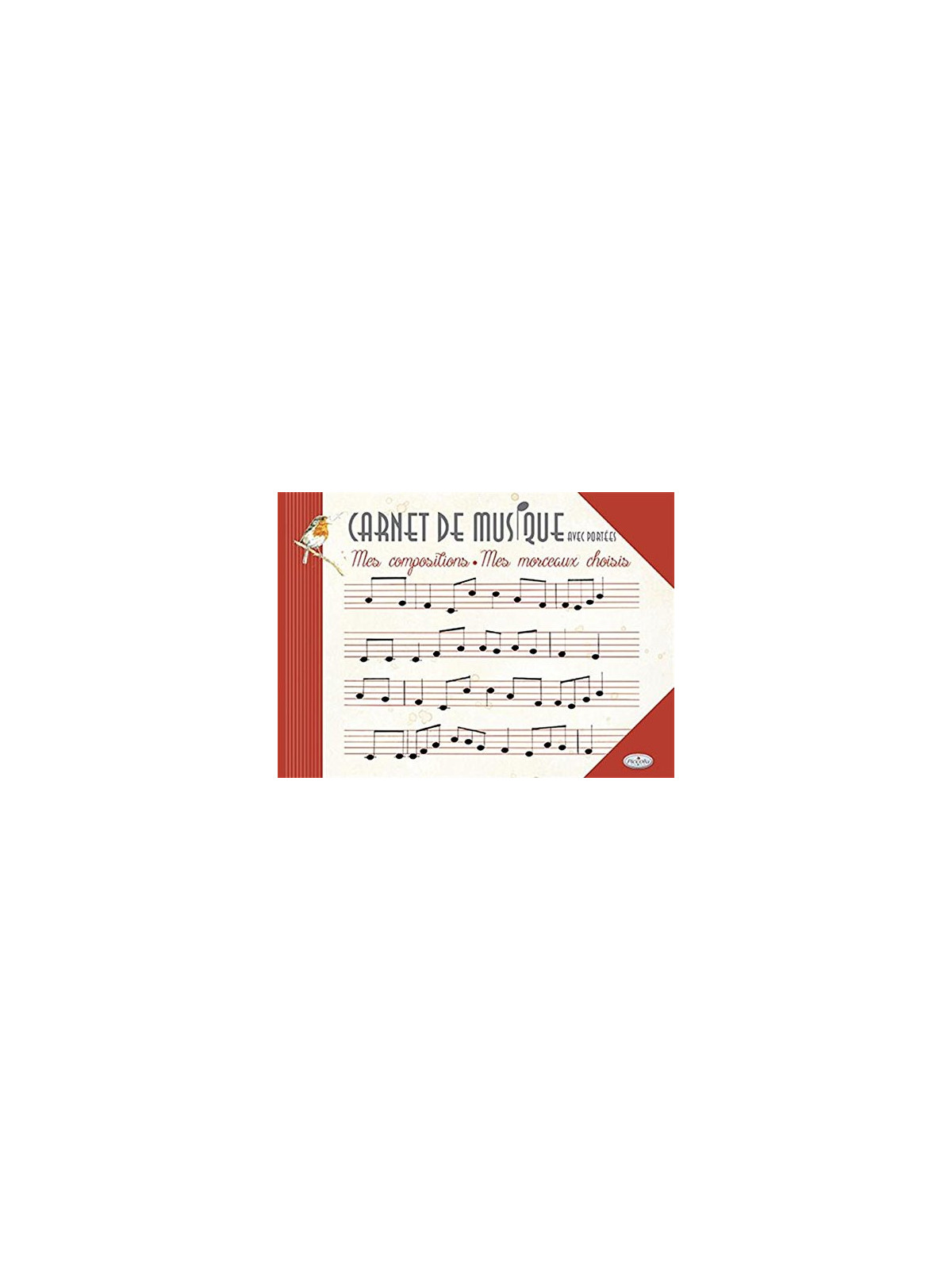 Carnet de musique avec portées - Mes compositions, mes morceaux choisis