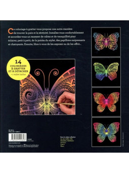 Papillons - Coloriages à gratter antistress