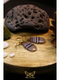 Boucles d'oreilles artisanales gouttes en fluorite arc-en-ciel - Accroches en laiton plaqué or 18K