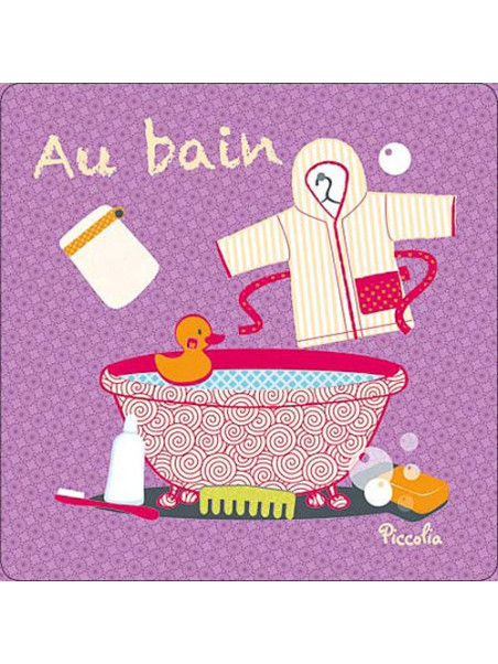 Au bain - Livre tissu