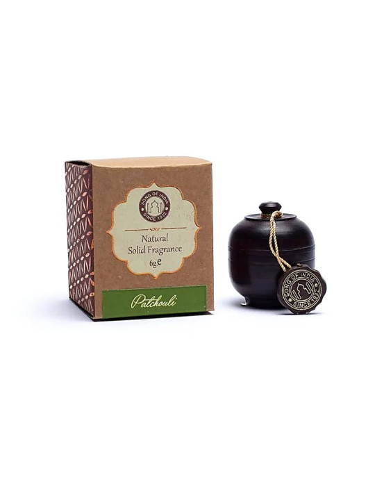 Diffuseur d'arômes Patchouli sous forme de crème parfumée dans une boîte en bois de palissandre