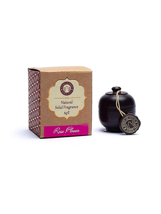 Diffuseur d'arômes Rose sous forme de crème parfumée dans une boîte en bois de palissandre