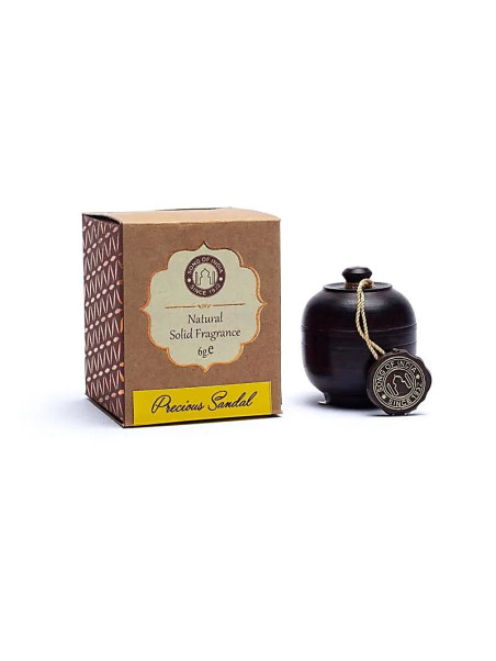 Diffuseur d'arômes Bois de Santal sous forme de crème parfumée dans une boîte en bois de palissandre
