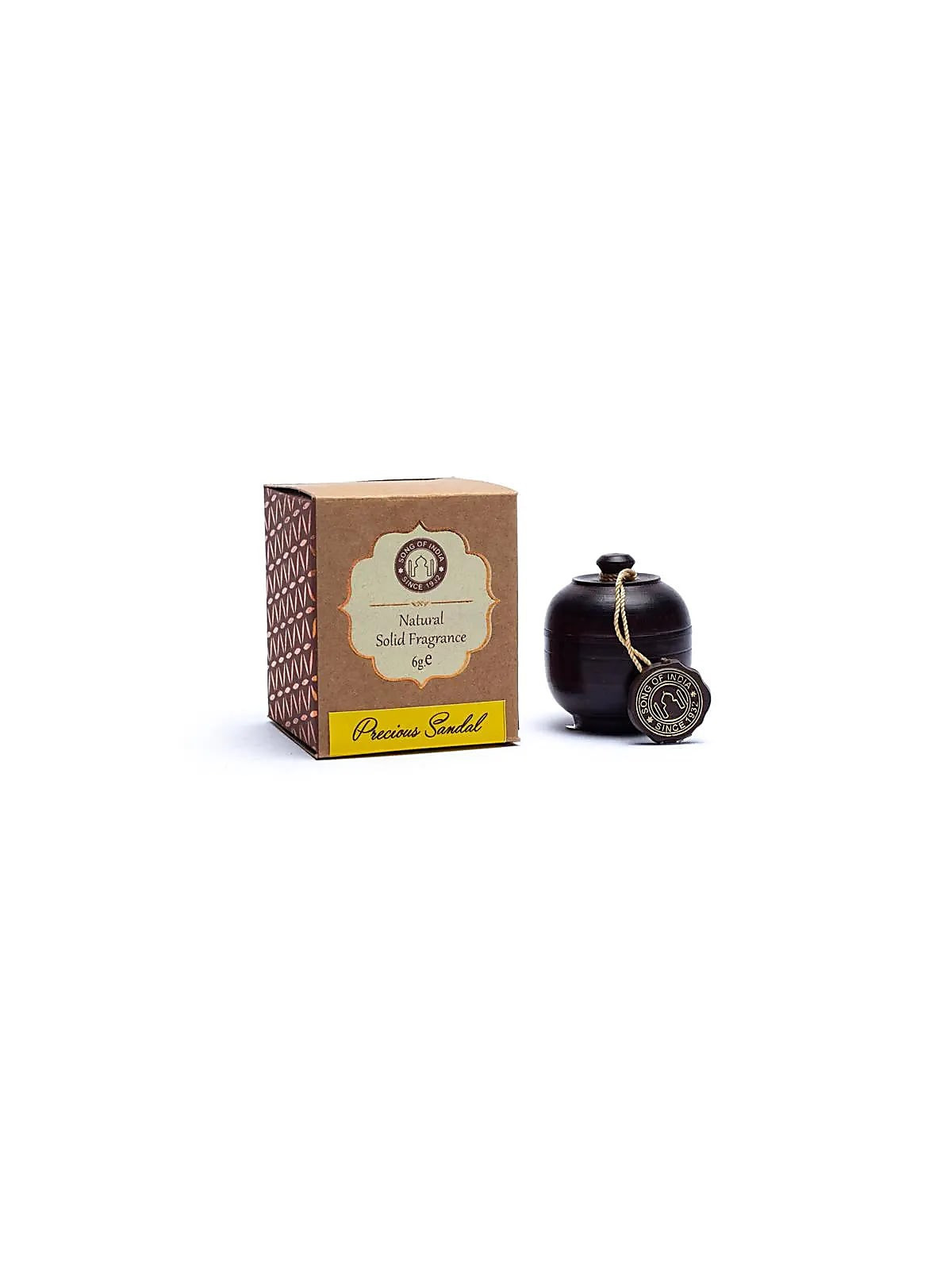 Diffuseur d'arômes Bois de Santal sous forme de crème parfumée dans une boîte en bois de palissandre